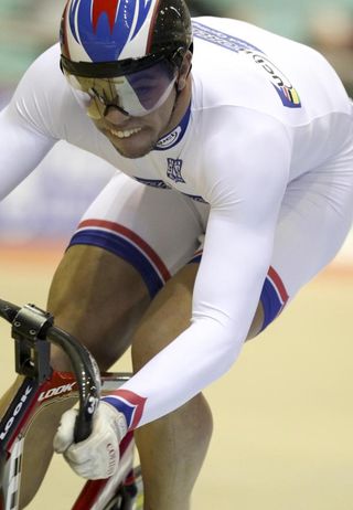 Kevin Sireau (France) goes quickest in qualifying in the men's sprint.