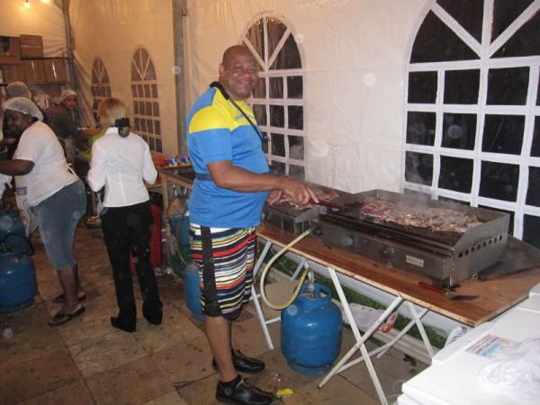 Dinner time at the barbecue.