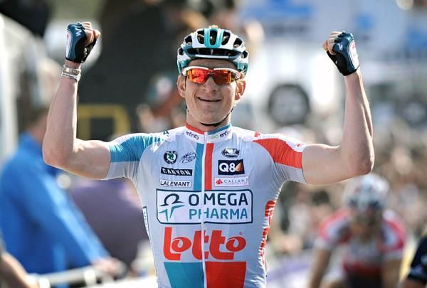 All smiles for winner Andr&eacute; Greipel (Omega Pharma-Lotto).
