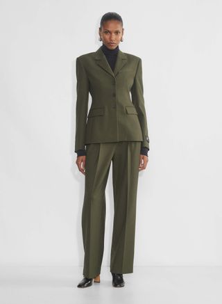 Aritzia Babaton Standout Blazer in Olive