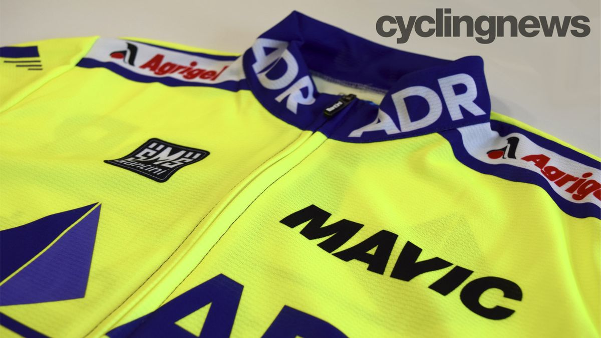 A close look at the ADR-Agrigel-Bottecchia jersey which is available in sizes up to 8XL