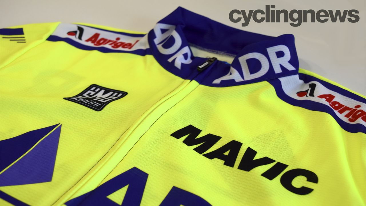 A close look at the ADR-Agrigel-Bottecchia jersey which is available in sizes up to 8XL