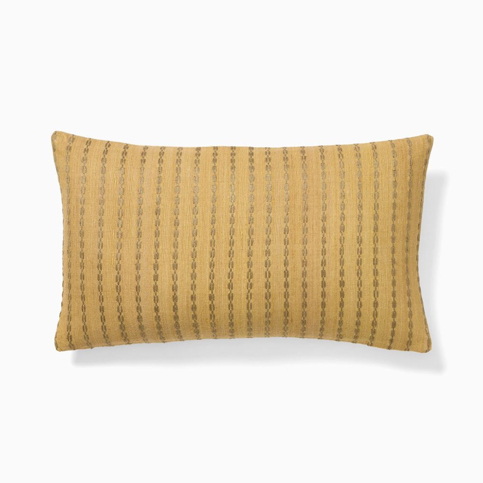 Silk Woven Geo Pillow Cover (Camel)