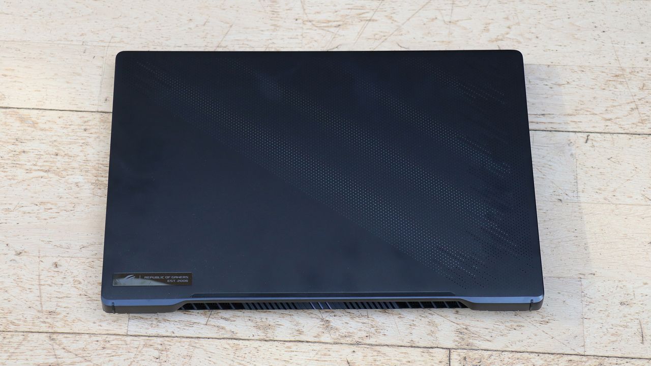 A photograph of the lid of the Asus ROG Zephyrus M16