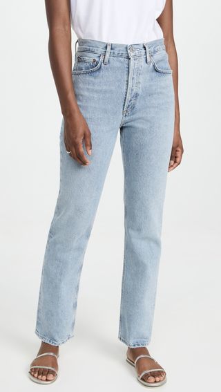 Celana Jeans Lurus Lana Mid Rise