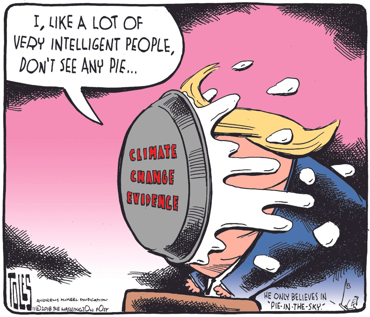 U.S. Trump administration climate report climate change denier pie