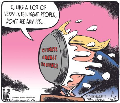 U.S. Trump administration climate report climate change denier pie