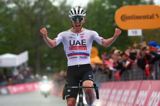 Giro d'Italia: Tadej Pogačar cracks rivals with solo attack to win stage 2 to Oropa 