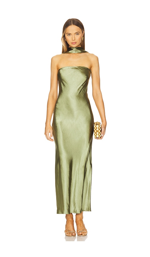 Angelina Neck Tie Maxi Dress