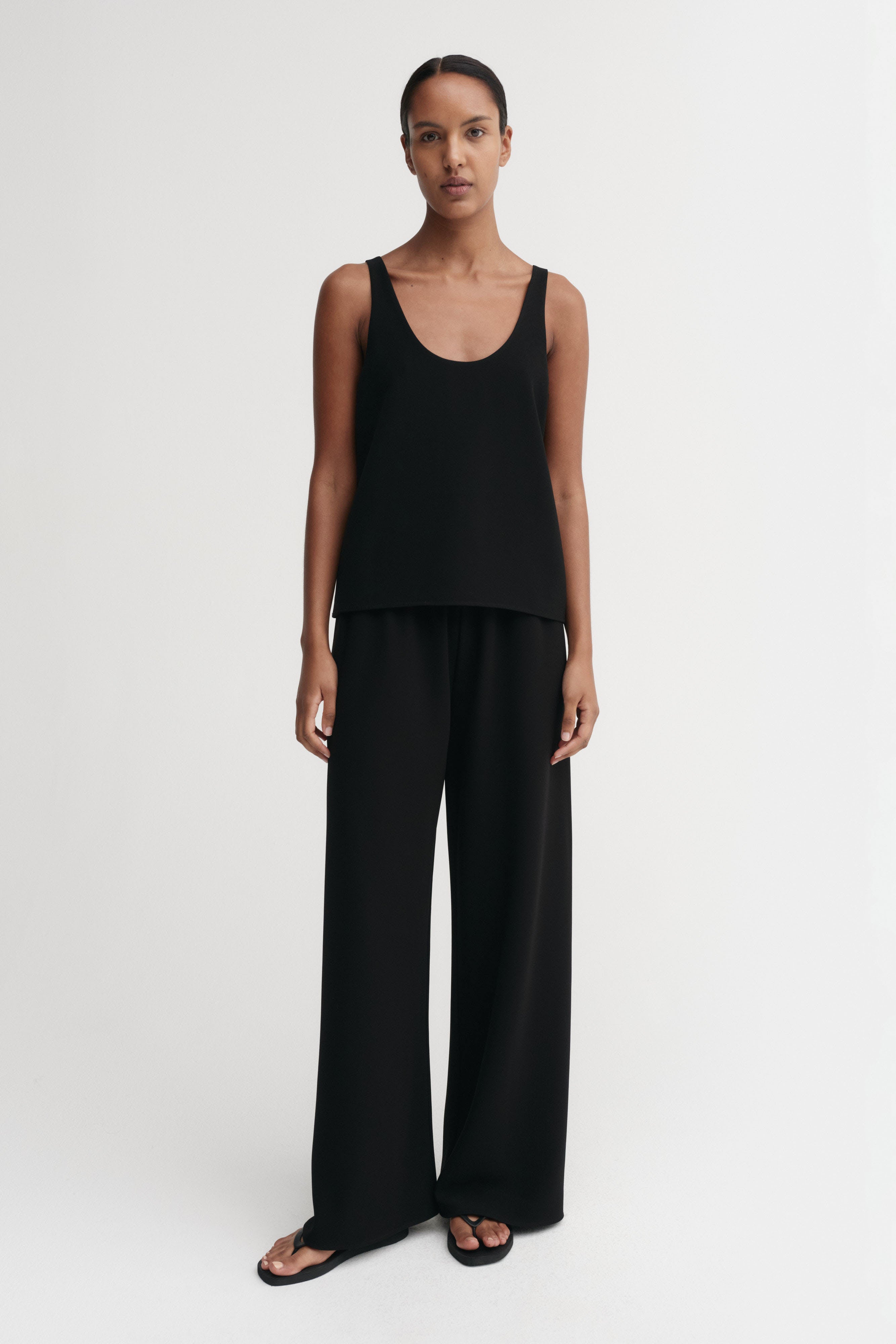 Romy Crepe Top, Black