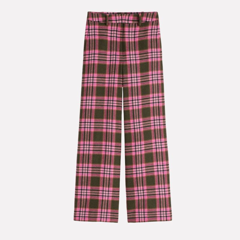 Boden Wool Check Trousers