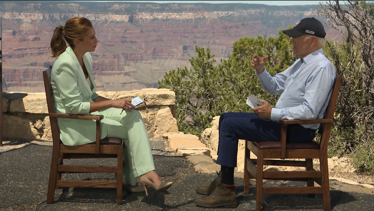 President Biden interviewed by Stephanie Abrams at the Grand Canyon