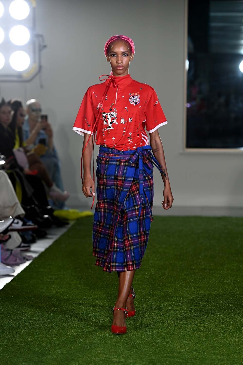on the runway at London Fashion Week AW23