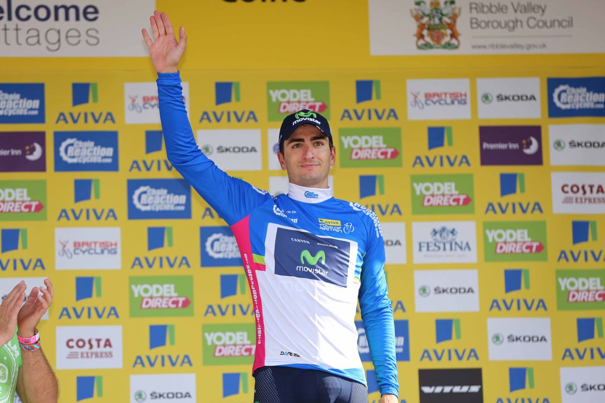 Juanjo Lobato (Movistar) in the points jersey