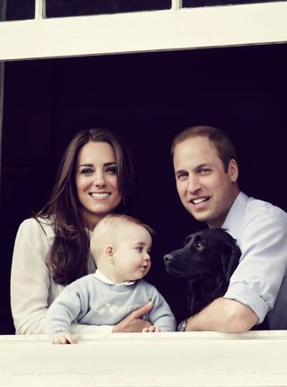 Catherine, William and George for Mother's Day, 2014