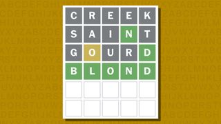 Wordle answer for game 941 on a yellow background