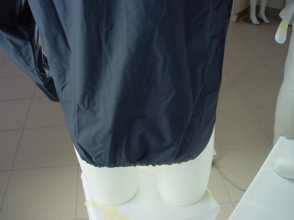 The dropped tail helps keep your backside dry.