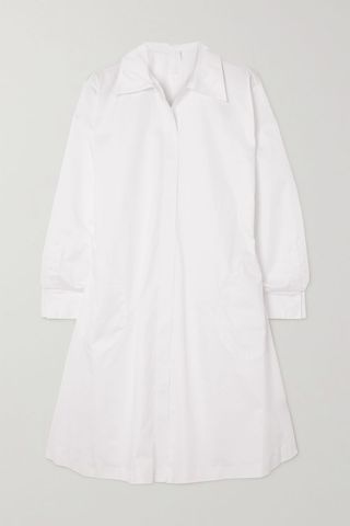white norma kamali shirt dress