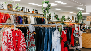 Inside thrift store