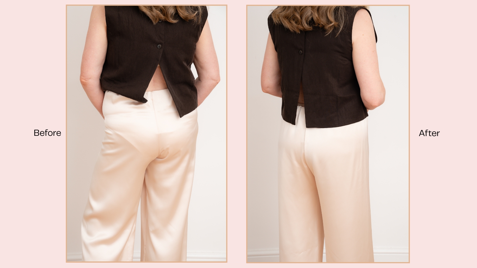 Julie Player wearing Heist shapewear before &amp;amp; After