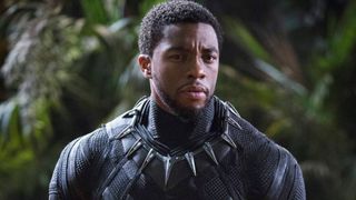 Chadwick Boseman as T'Challa in one of the best superhero movies ever made, Black Panther.