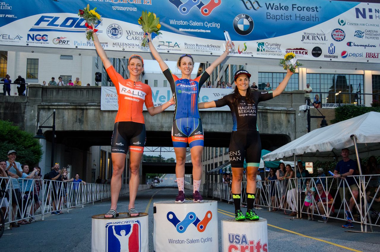 Tonights top three in the criterium.
