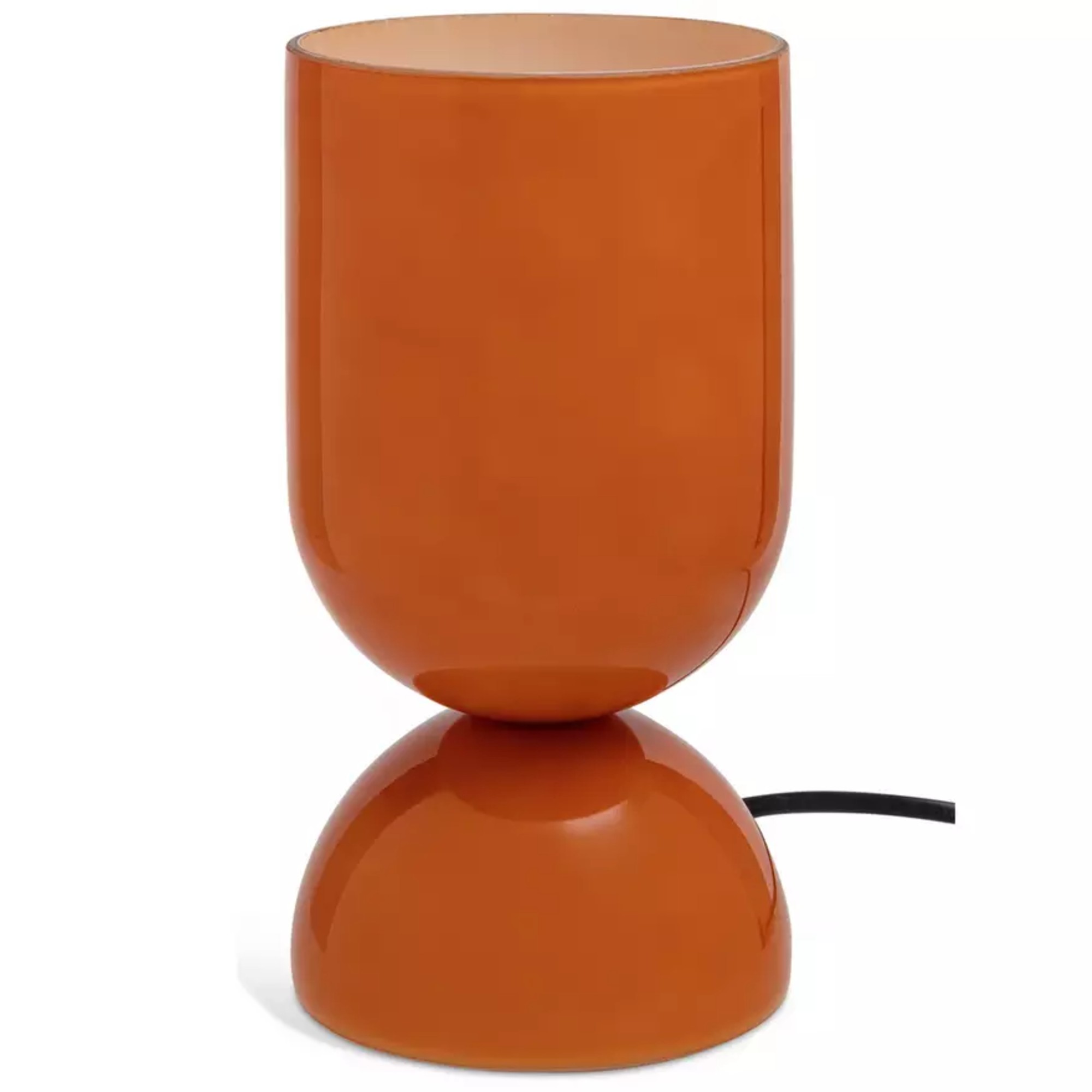 Habitat Gloss Glass Table Lamp - Orange