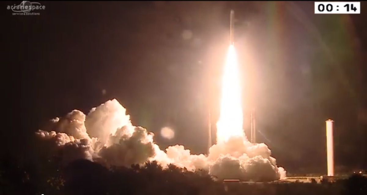 Arianespace Launches MEASAT-3b and OPTUS 10 Satellites 