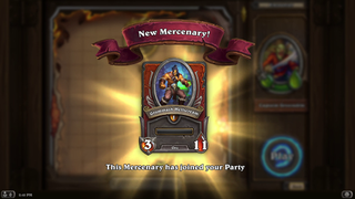 Images from Hearthstone's Mercenaries mode.