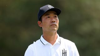 Kevin Na looks on during the 2023 LIV Golf League season