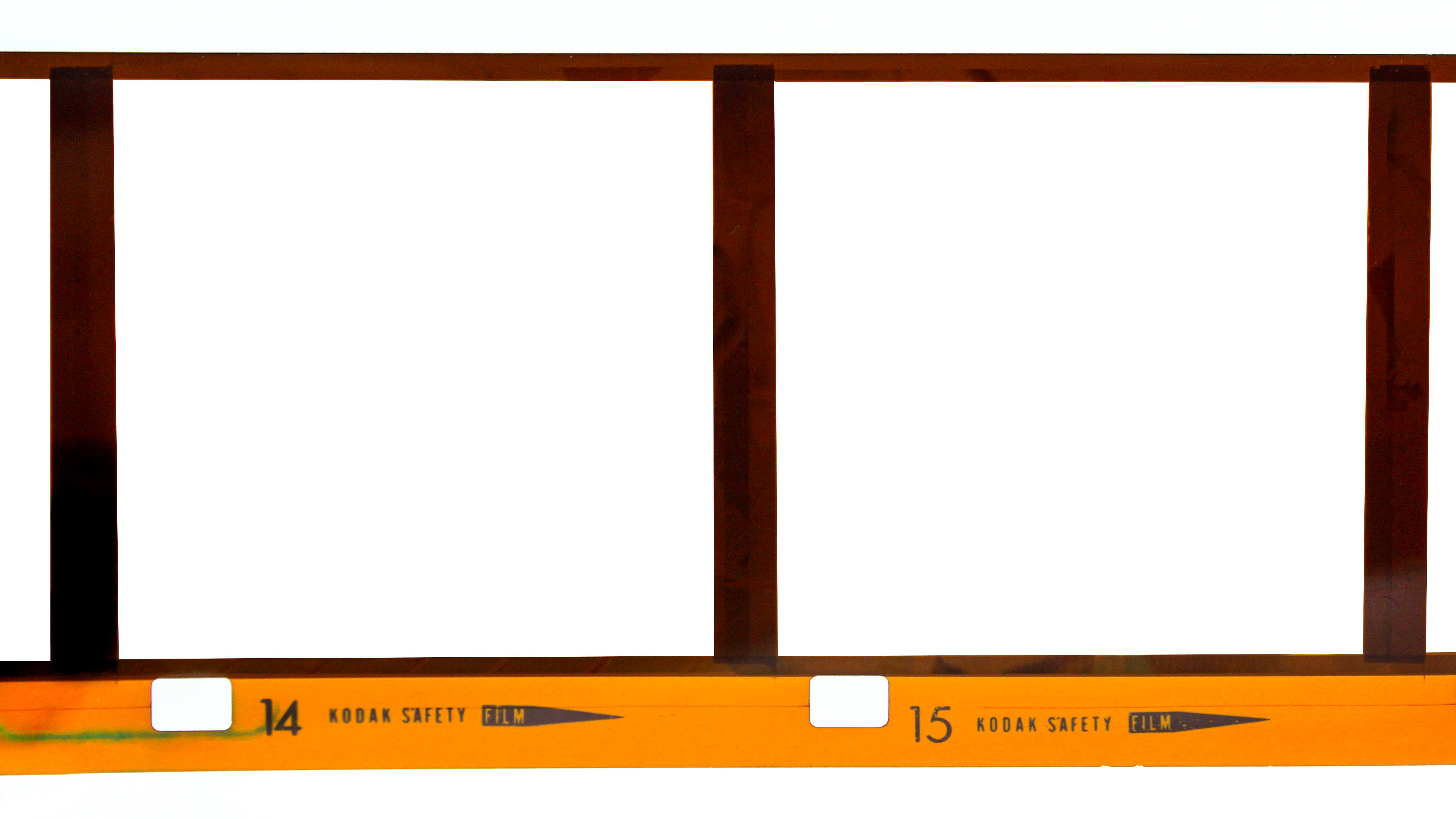 2BYPTYM Negative Kodak Safety Film 126 mm filmstrip frame isolated on a white background