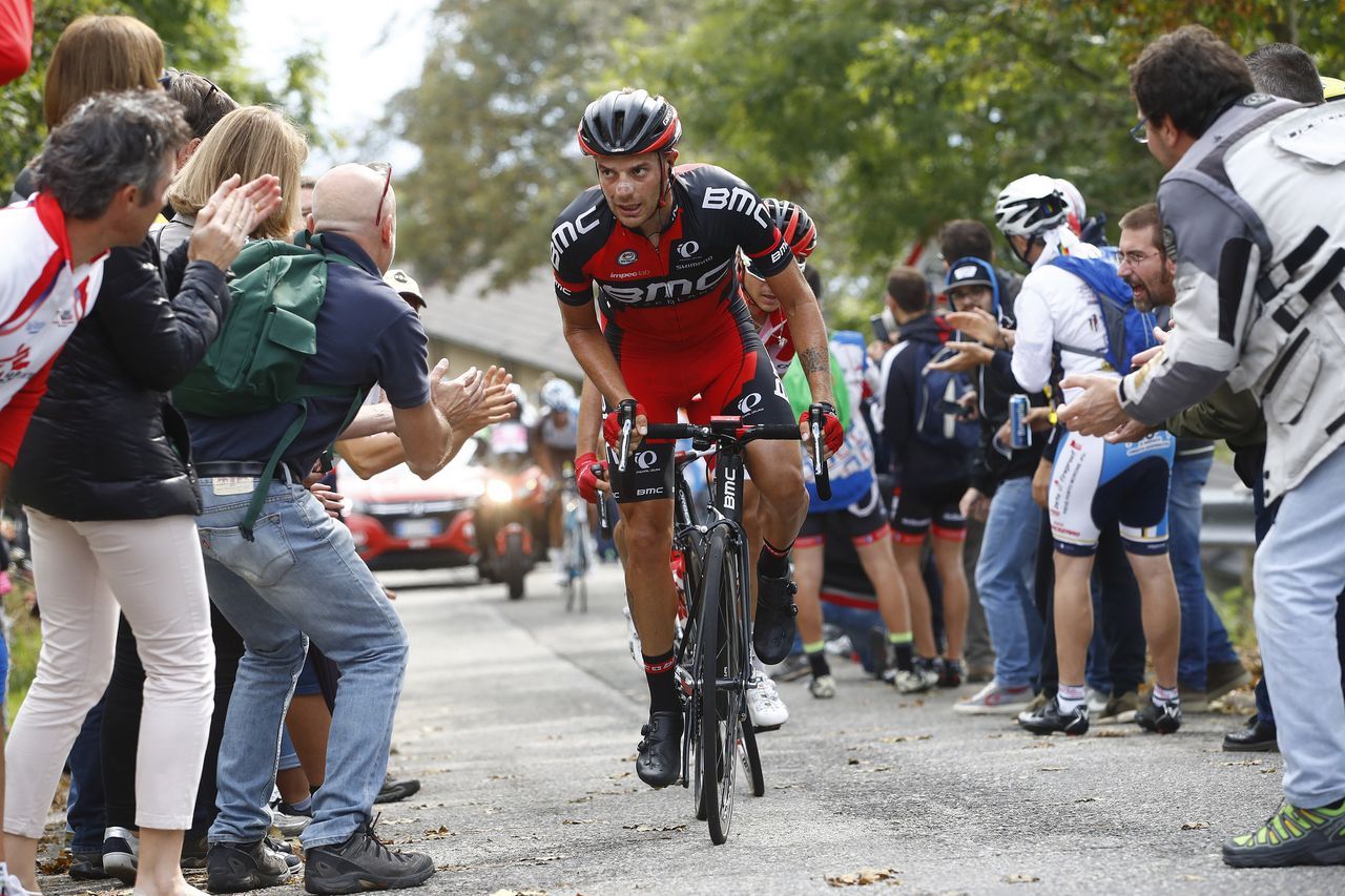 Damiano Caruso (BMC) on the attack