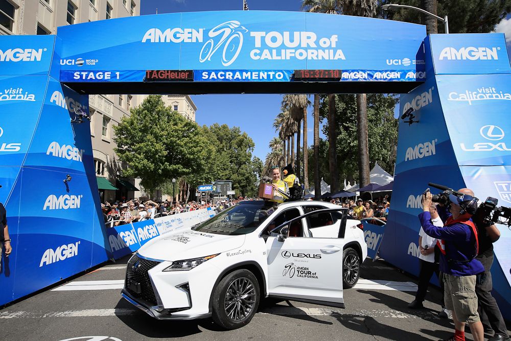 Anna van der Breggen with her 2017 Amgen Women's Race prize