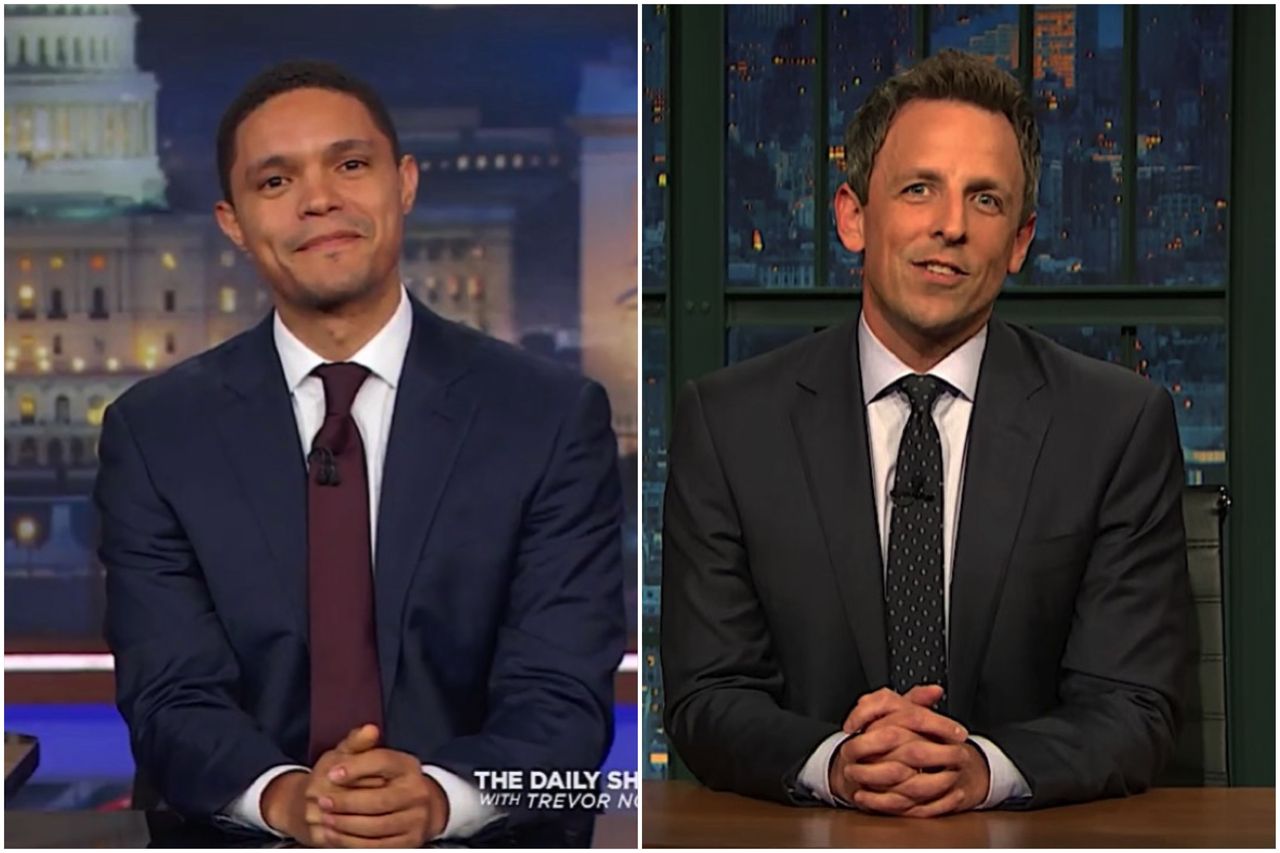 Seth Meyers and Trevor Noah recap Election 2017