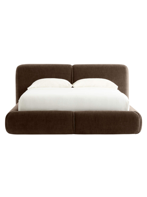 Curios Cocoa Upholstered Queen Bed by Jeremiah Brent