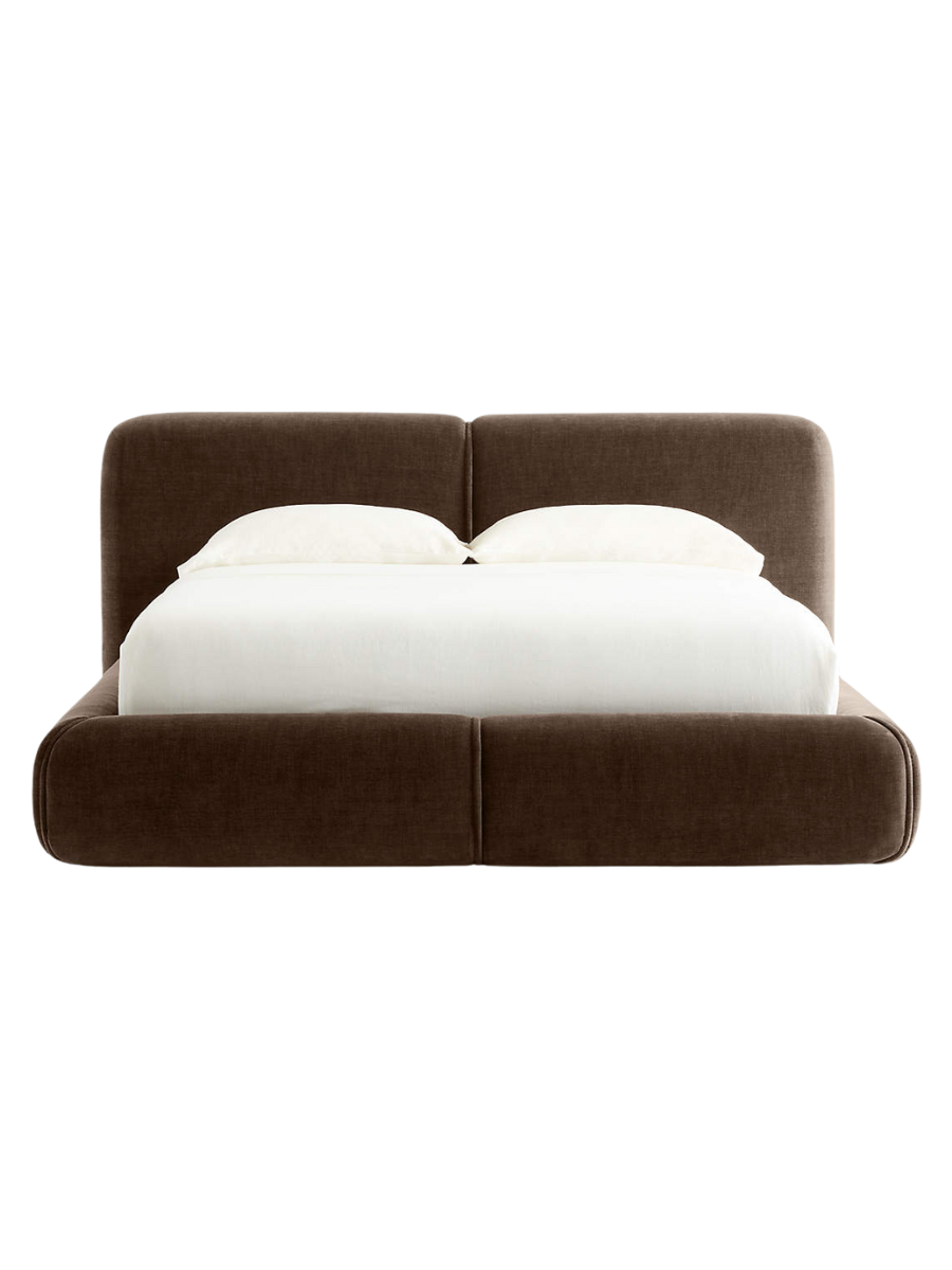 Curios Cocoa Upholstered Queen Bed by Jeremiah Brent