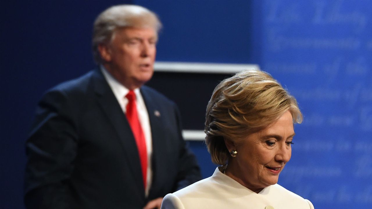 Hillary Clinton and Donald Trump during last year&amp;#039;s presidential debate