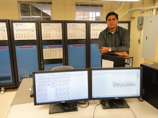 G. Kumar Venayagamoorthy, Ph.D., director of the Real-Time Power and Intelligent Systems Laboratory at Clemson University leads a team of researchers using living brain cells to solve complex problems in a real-time computer-simulated power grid.