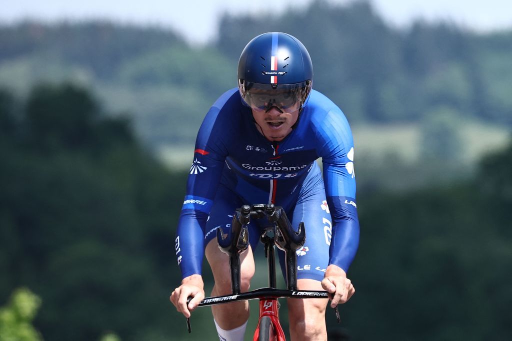 David Gaud during the 2023 Critérium du Dauphiné stage 4 time trial