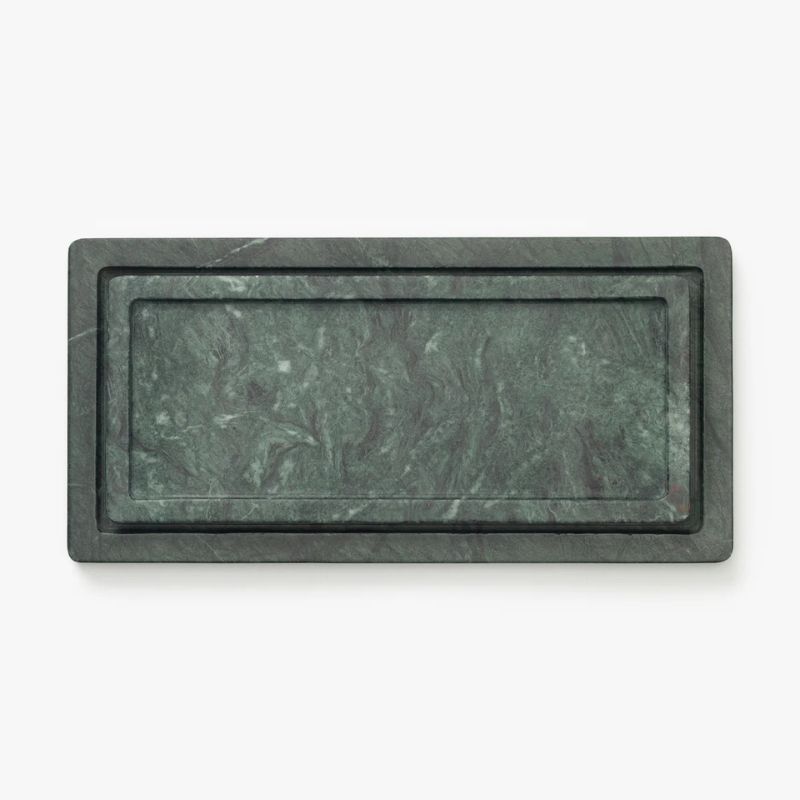 dark green marble tray