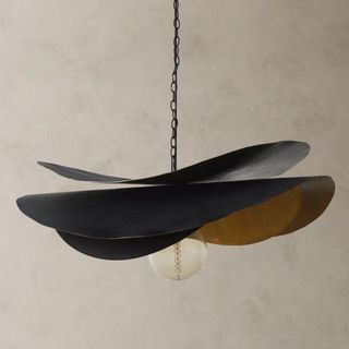 A black modern pendant light from Banana Republic