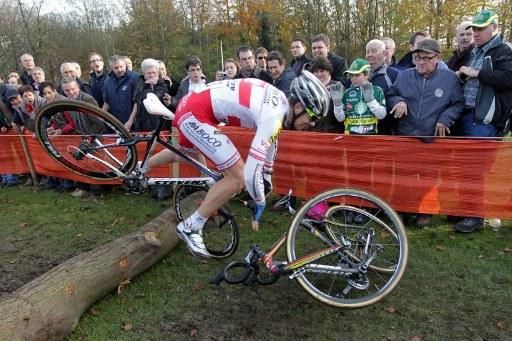 Mariusz Gil (Baboco Revor) ran into Simunek's bike but got back up and finished 8th