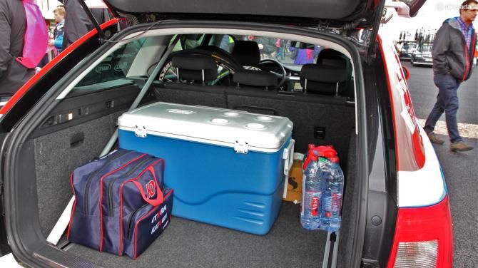 This is a pretty standard payload for a team car that will be in the race that day