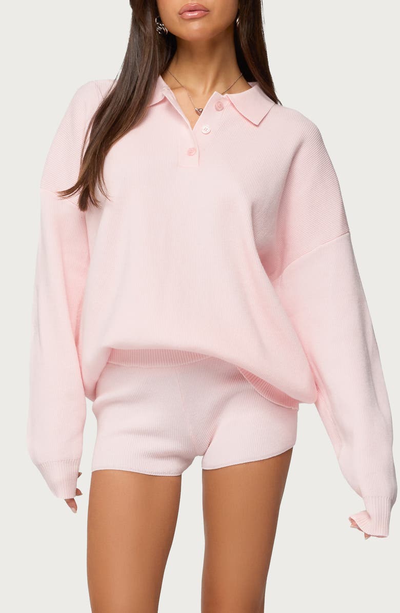 Lorie Oversize Long Sleeve Polo