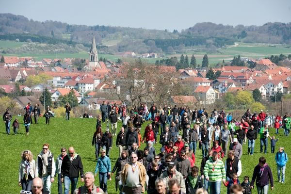 The city of Muensingen was visible from the venue