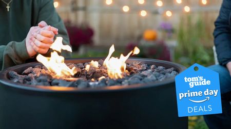 Fire pit with badge