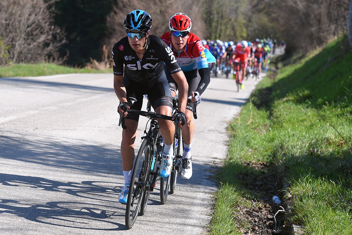 Mikel Landa tries his luck on stage 5 of Tirreno-Adriatico.
