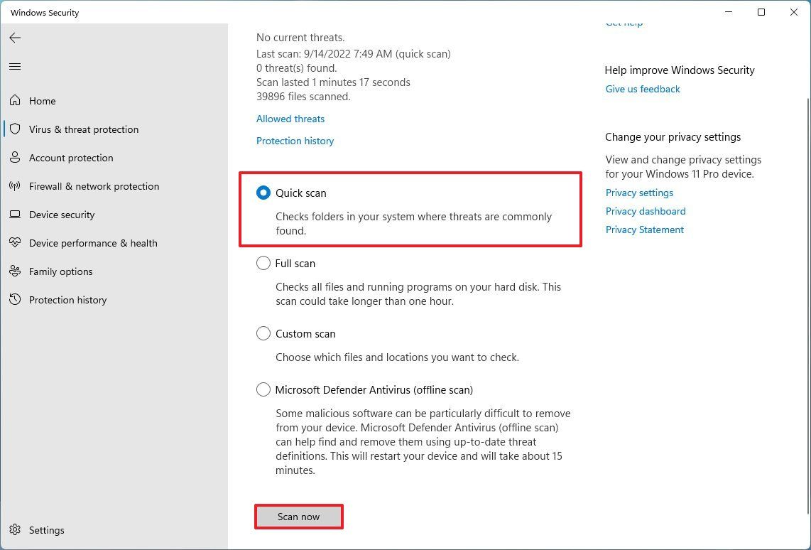 How to get started with Microsoft Defender Antivirus on Windows 11 ...