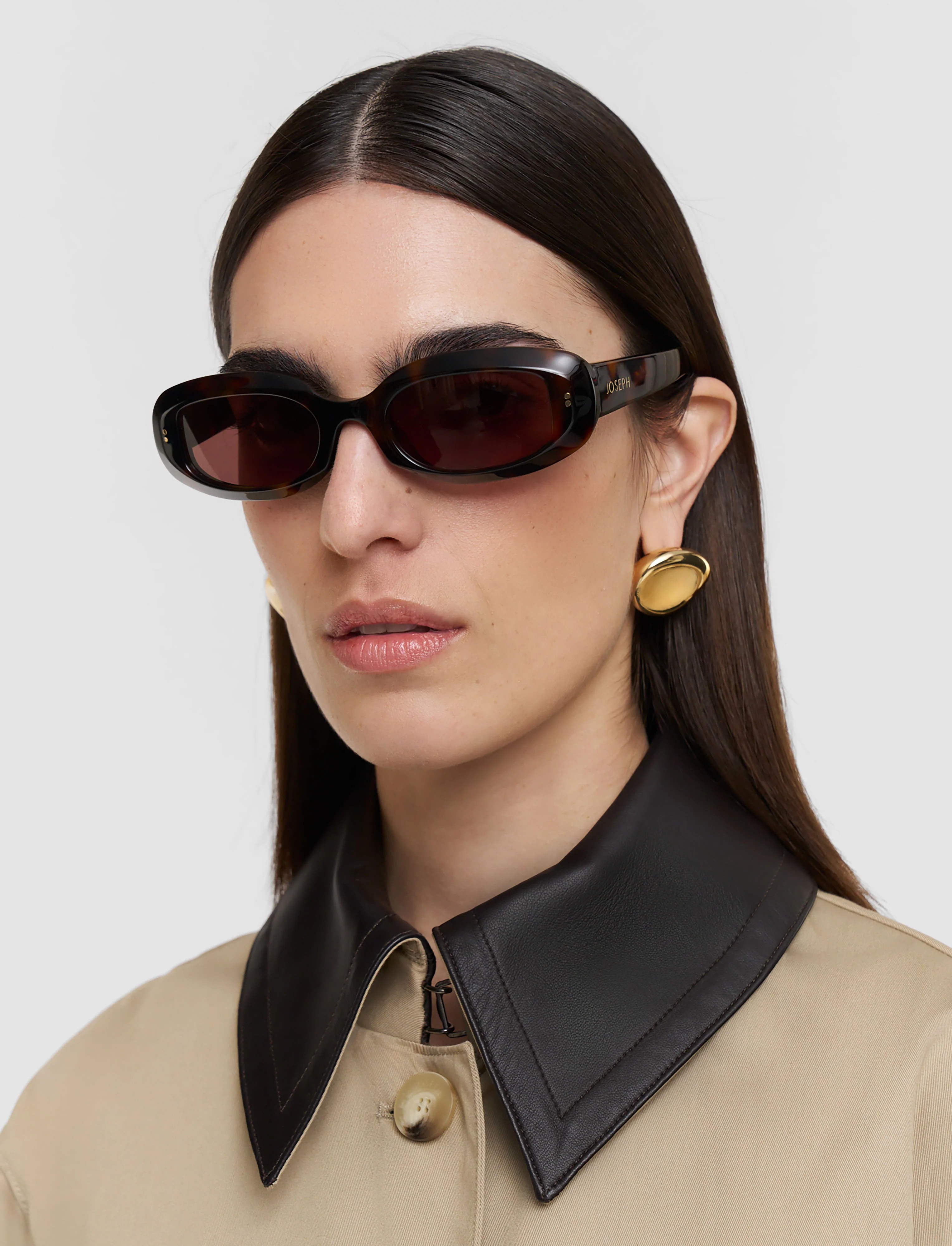 Joseph, Bahia Oval Sunglasses One Size