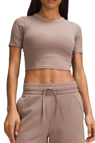 Lululemon Hold Tight Straight-Hem Cropped T-Shirt (Was $58) 